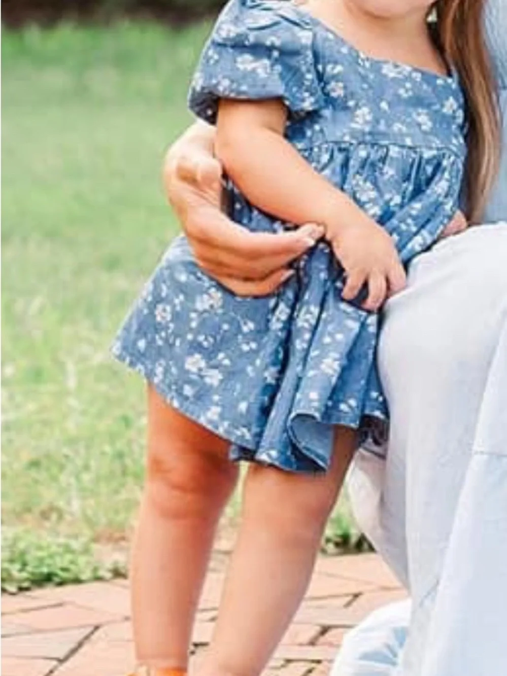 BabyGap Chambray Puff sleeve dress